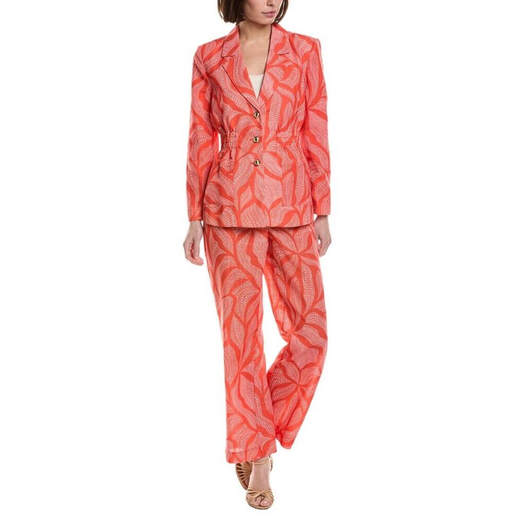 Nanette Nanette Lepore Womens  2Pc Jacket & Pant Suit Set, Orange
